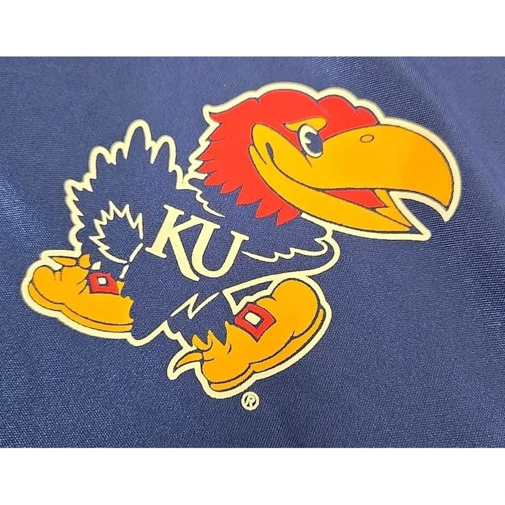 KU Jayhawks Polo LARGE 42-44 Kansas City Blue Russell NEW